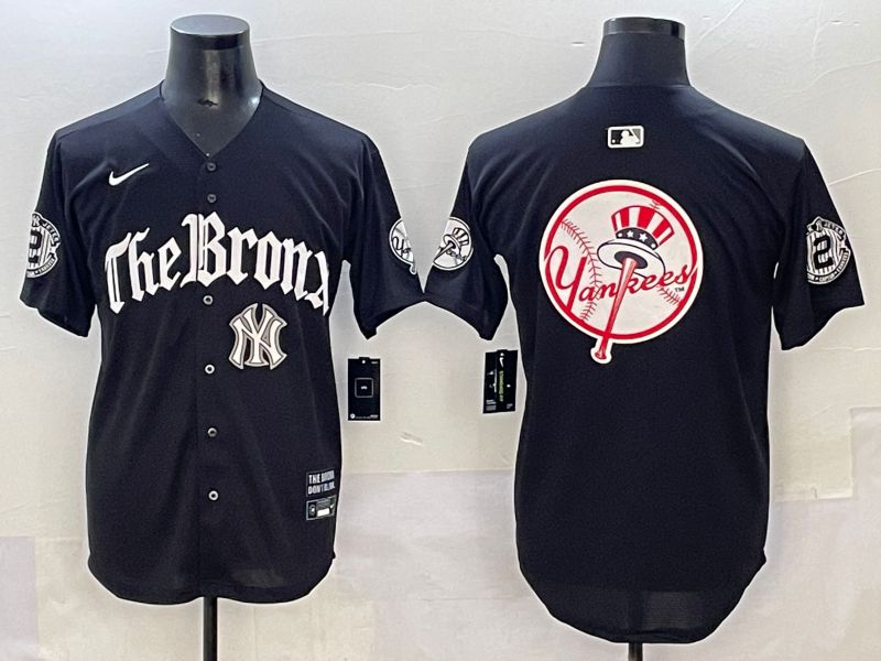 Men 2025 New York Yankees Blank Black Five generations Joint Name Nike MLB Jersey style 30
